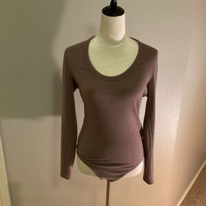 Abercrombie & Fitch “Soft A&F Collection” taupe bodysuit size M